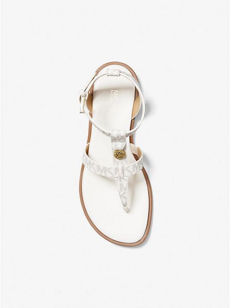 Michael Kors Sasha Logo Sandalen Dames Lichtgeel | 107986-KTV