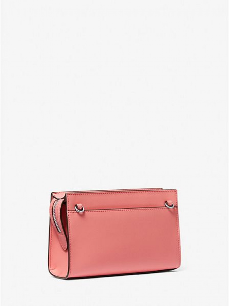 Michael Kors Sheila Small Faux Leren Crossbodytassen Dames Roze | 260978-AMV