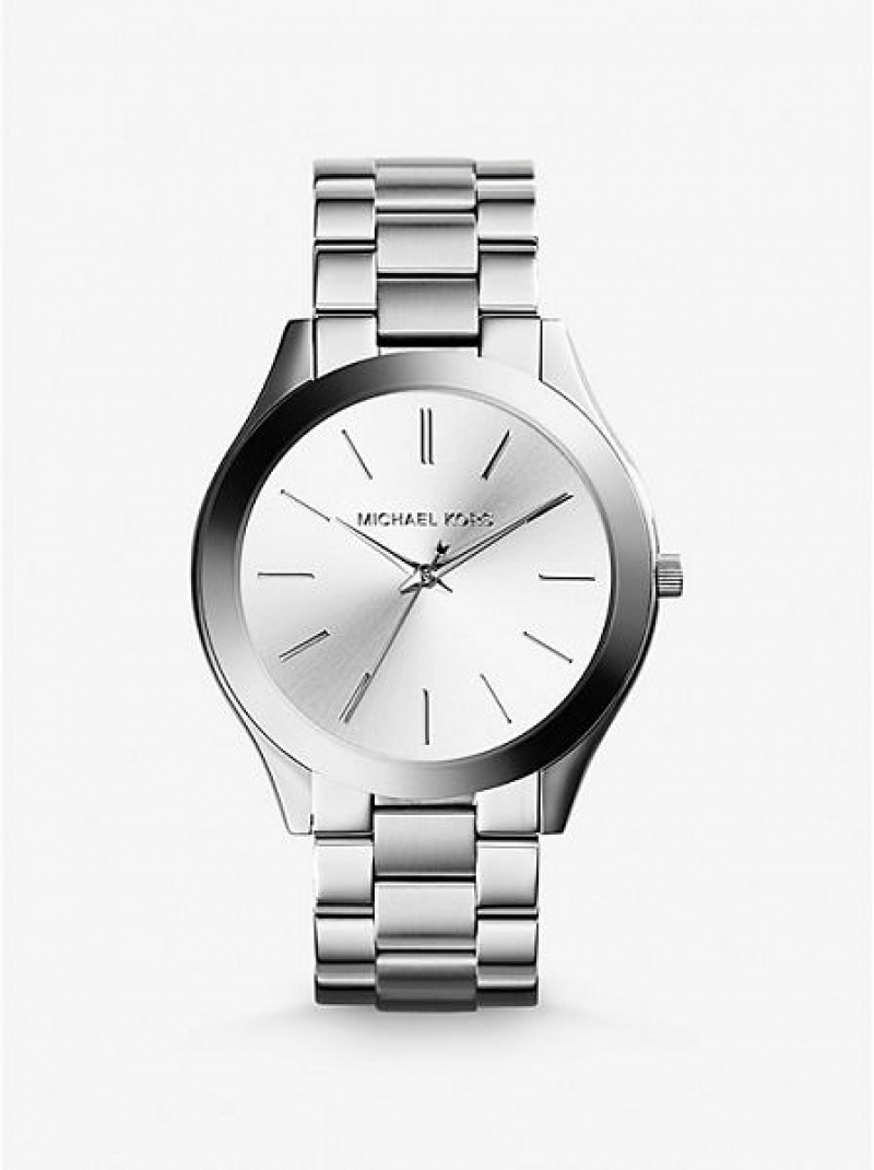 Michael Kors Slim Runway Horloge Dames Zilver | 371590-SNU