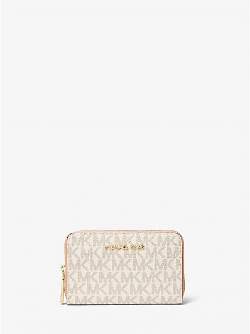 Michael Kors Small Logo Portefeuille Dames Lichtgeel Roze | 384517-QVR