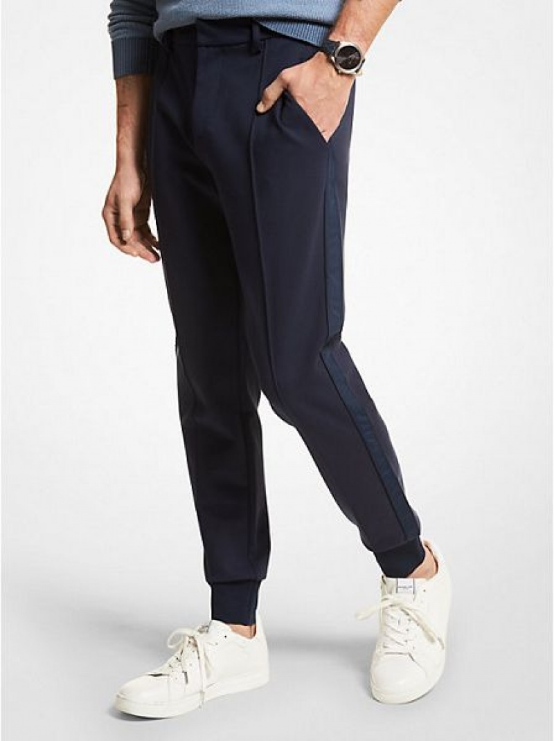 Michael Kors Stretch Knit Joggingbroeken Heren Donkerblauw | 835049-VGE